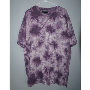 Forever 21 Purple Tie-Dye Distressed Shirt (XL)
